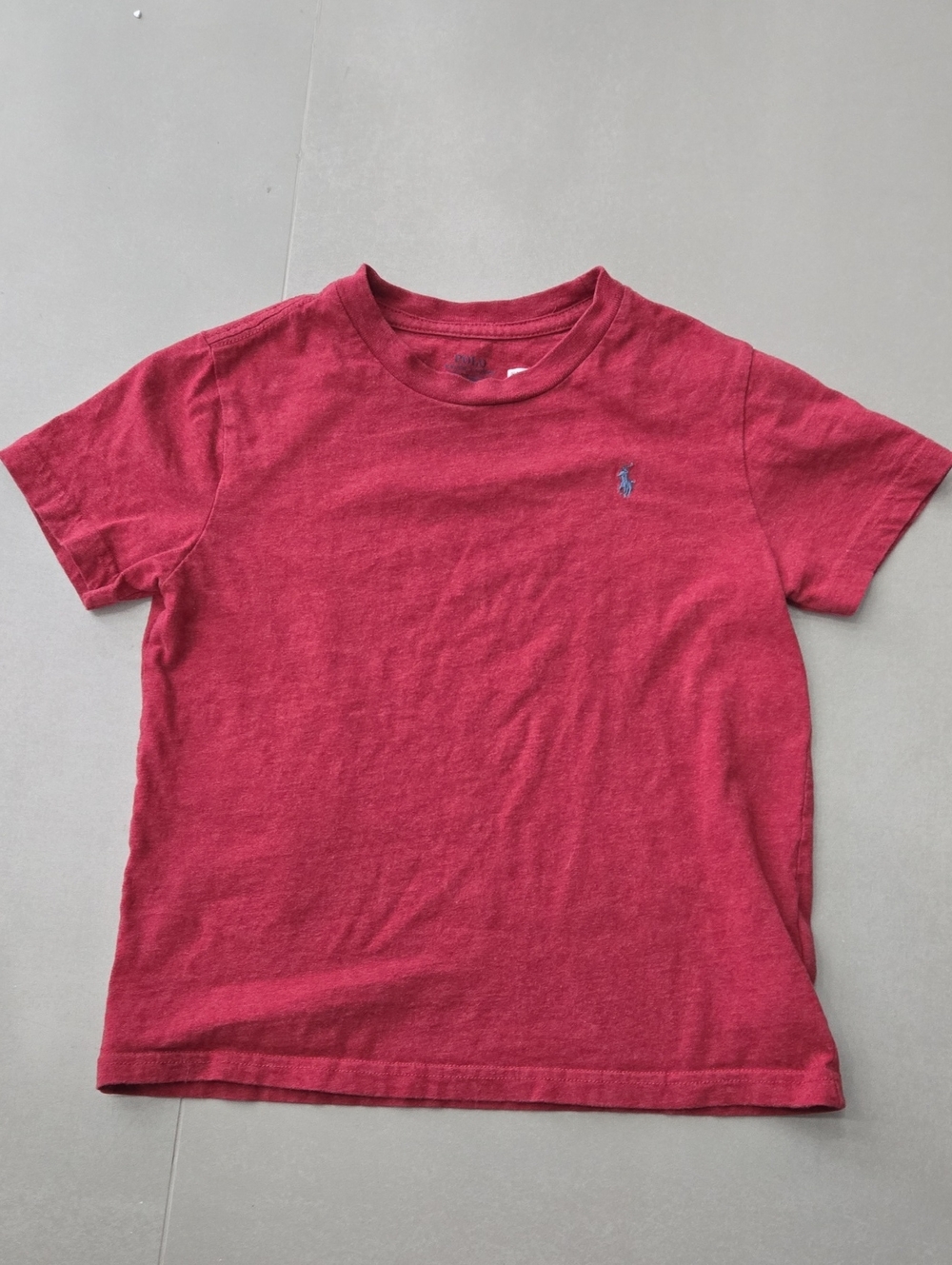 Polo by Ralph Lauren Kids Short Sleeve Bordeaux Crewneck T-Shirt Size 7Y